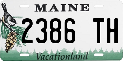 ME license plate 2386TH