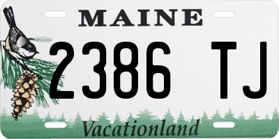 ME license plate 2386TJ