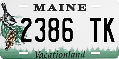 ME license plate 2386TK