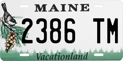 ME license plate 2386TM