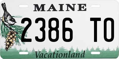 ME license plate 2386TO
