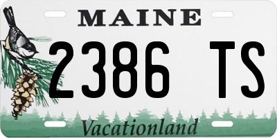 ME license plate 2386TS