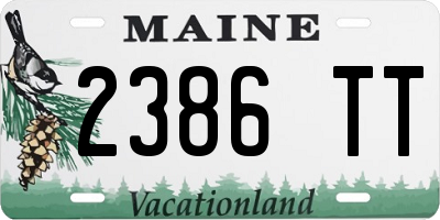 ME license plate 2386TT