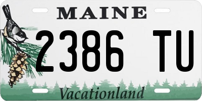ME license plate 2386TU