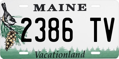 ME license plate 2386TV