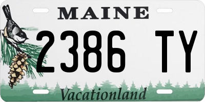 ME license plate 2386TY