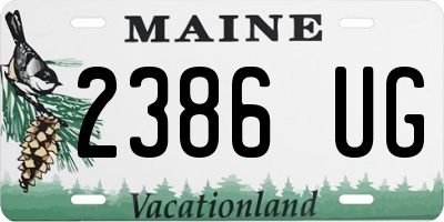 ME license plate 2386UG