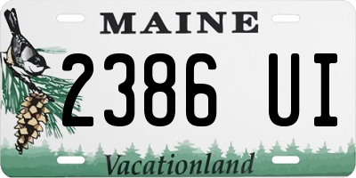 ME license plate 2386UI