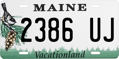 ME license plate 2386UJ