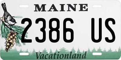 ME license plate 2386US