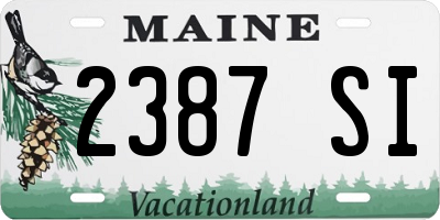 ME license plate 2387SI