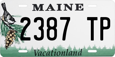 ME license plate 2387TP
