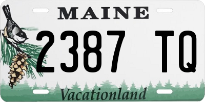 ME license plate 2387TQ