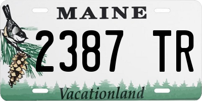 ME license plate 2387TR