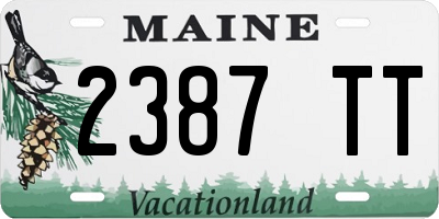 ME license plate 2387TT