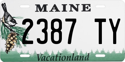 ME license plate 2387TY