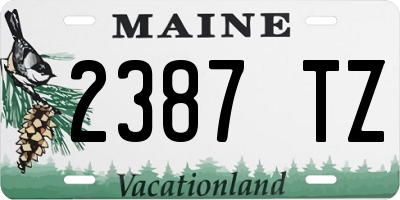 ME license plate 2387TZ