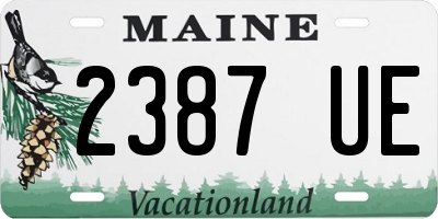 ME license plate 2387UE