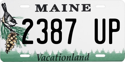 ME license plate 2387UP