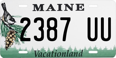 ME license plate 2387UU