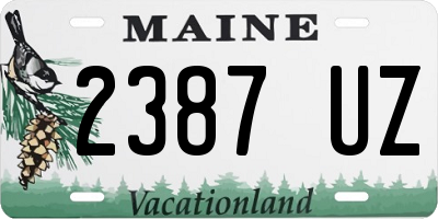 ME license plate 2387UZ