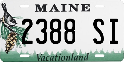 ME license plate 2388SI