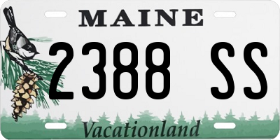 ME license plate 2388SS