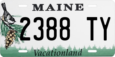 ME license plate 2388TY