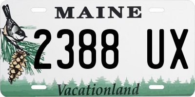 ME license plate 2388UX