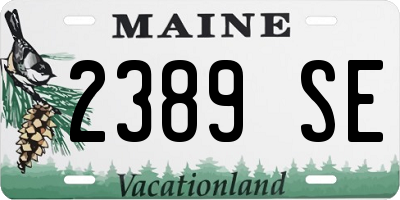 ME license plate 2389SE