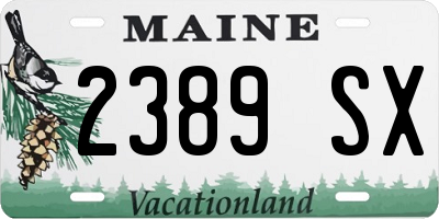 ME license plate 2389SX