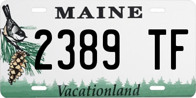 ME license plate 2389TF