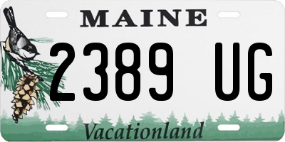 ME license plate 2389UG