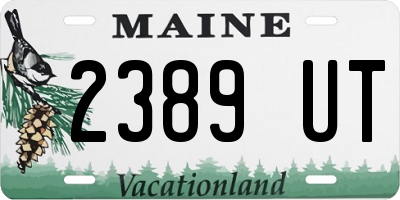 ME license plate 2389UT