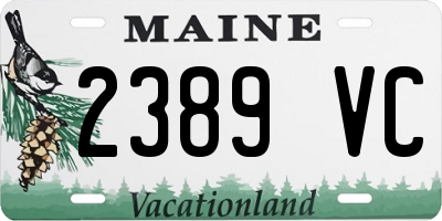 ME license plate 2389VC