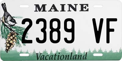 ME license plate 2389VF