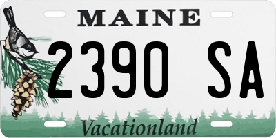 ME license plate 2390SA