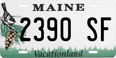 ME license plate 2390SF