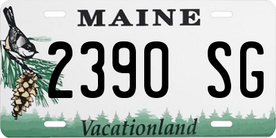 ME license plate 2390SG