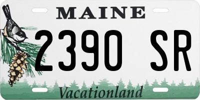 ME license plate 2390SR