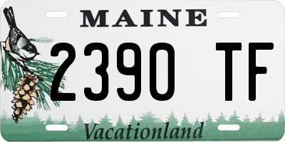 ME license plate 2390TF