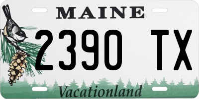 ME license plate 2390TX