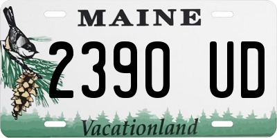 ME license plate 2390UD