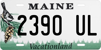 ME license plate 2390UL