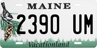 ME license plate 2390UM