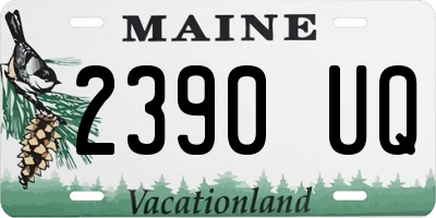 ME license plate 2390UQ