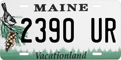 ME license plate 2390UR