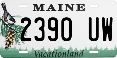 ME license plate 2390UW