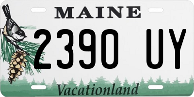 ME license plate 2390UY