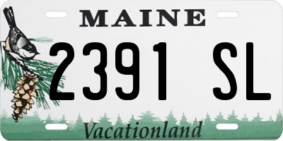 ME license plate 2391SL